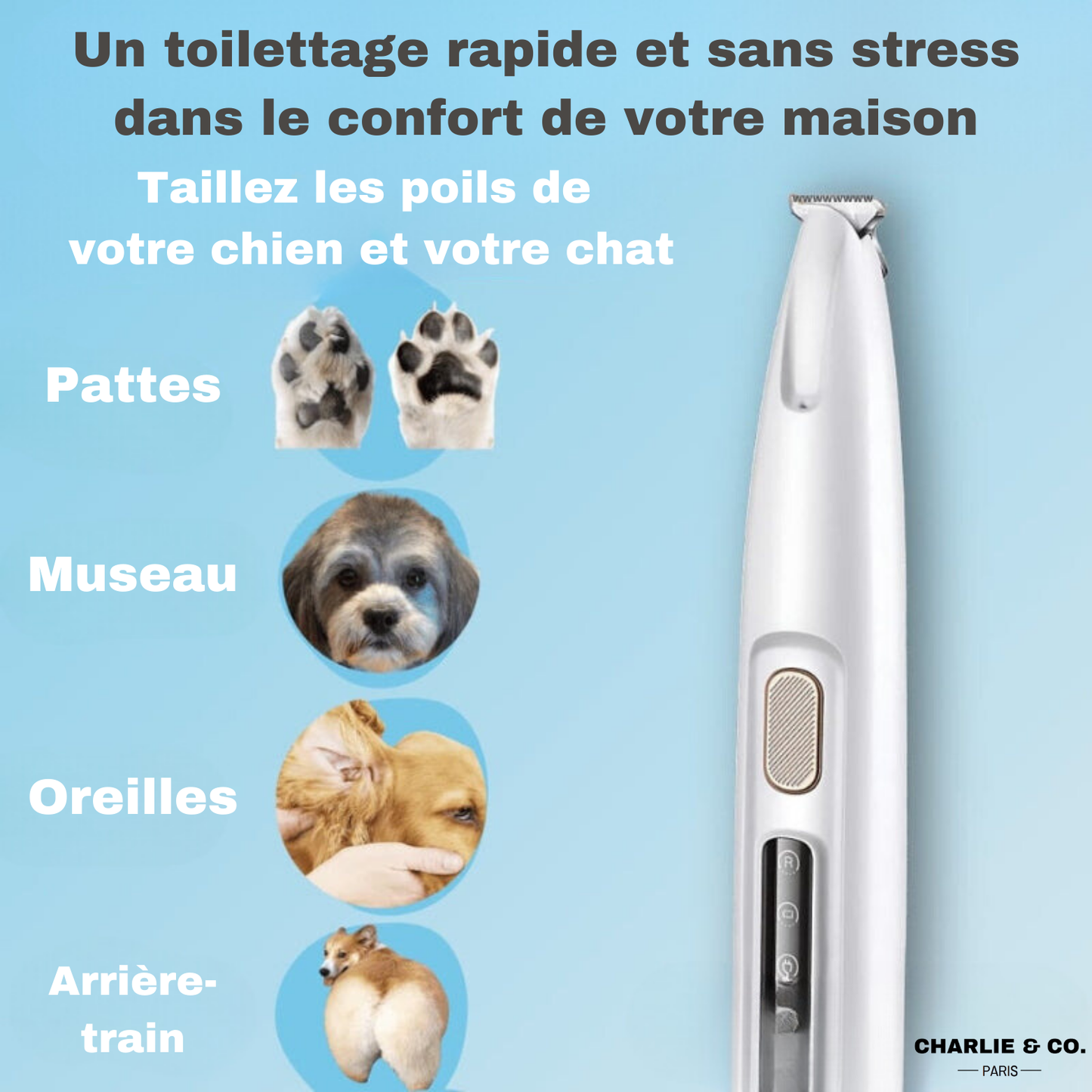 PattesNettes Pro™ | Mini tondeuse pour chiens & chats